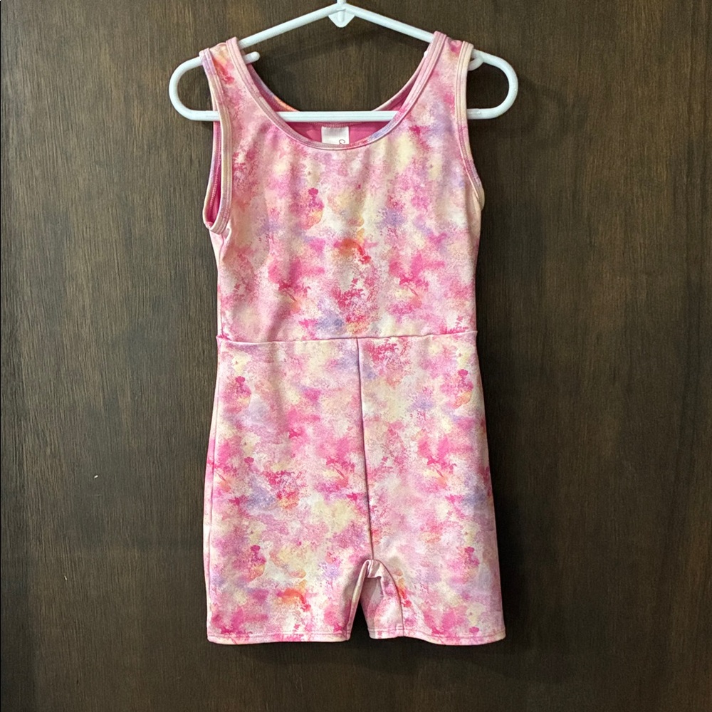 *4/$20* Cat & Jack Pink and White Kids gymnastics leotard biketard